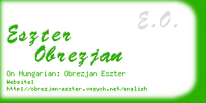 eszter obrezjan business card